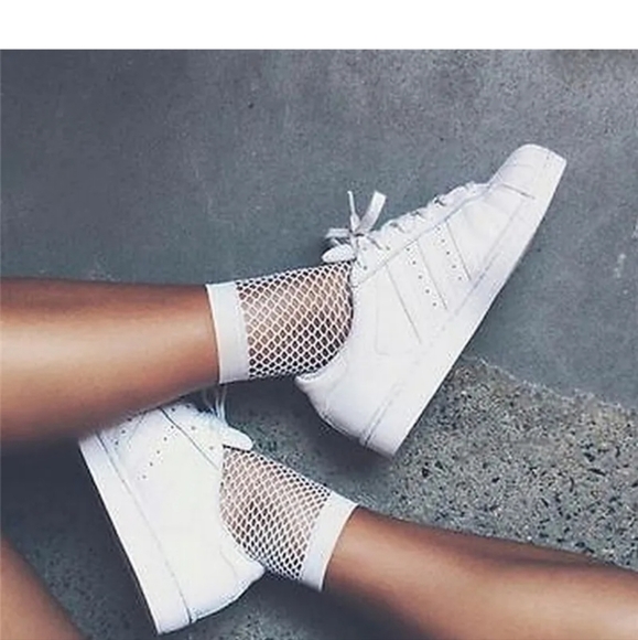 White Fishnet Socks - Picture 3 of 3